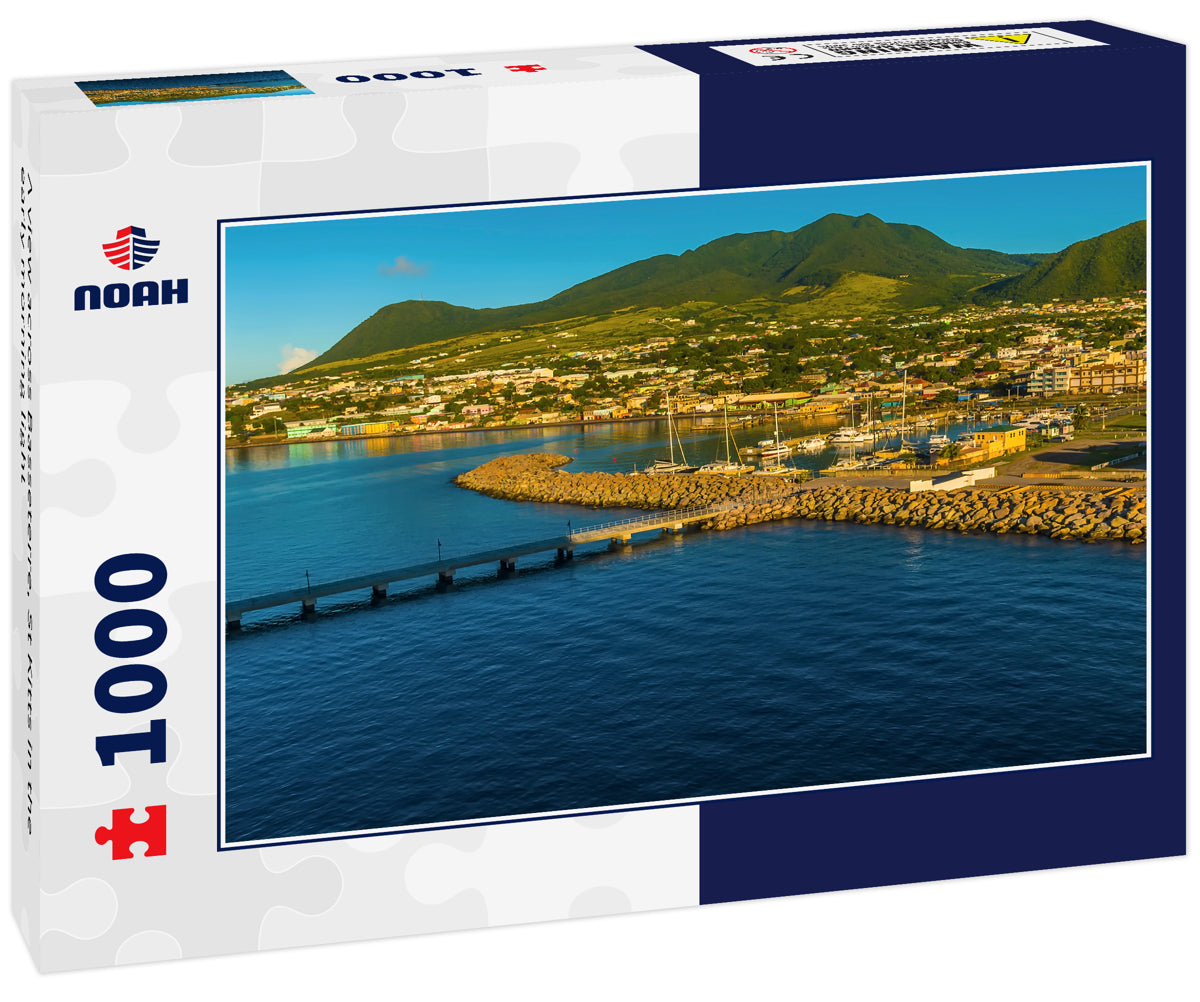 A view across Basseterre, St Kitts in the early morning light