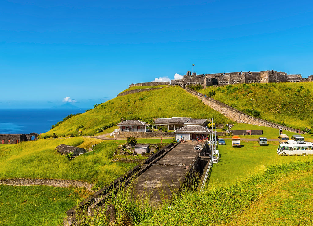 A view across the Brimstone Hill Fort in St Kitts