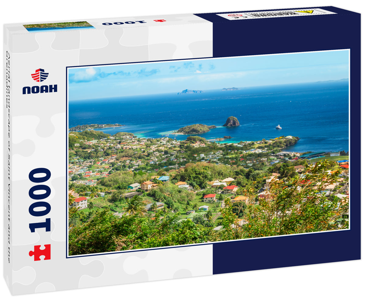 Aerial landscape of Saint Vincent and the Grenadines