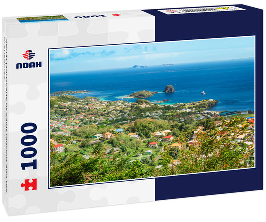 Aerial landscape of Saint Vincent and the Grenadines