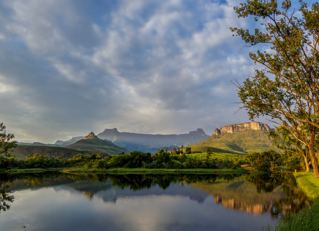 Royal Natal National Park with a vew of the Amphitheatre. Ukhahlamba Drakensberg Park. KwaZulu Natal. South Africa