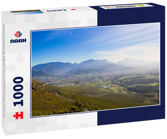 Franschhoek vineyard landscape, South africa panorama