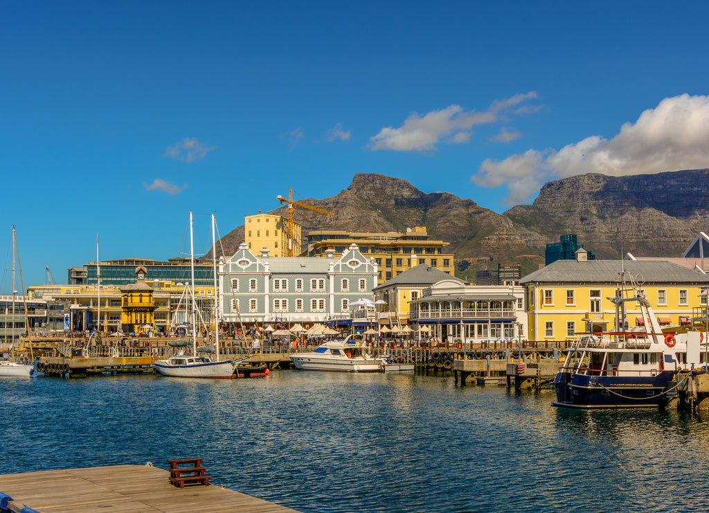 Table Mountain, Cape Town, South Africa, seen from V&A Waterfront
