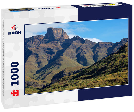 Sentinel peak in the amphitheater of the Drakensberg mountains, Royal Natal National Park, South Africa