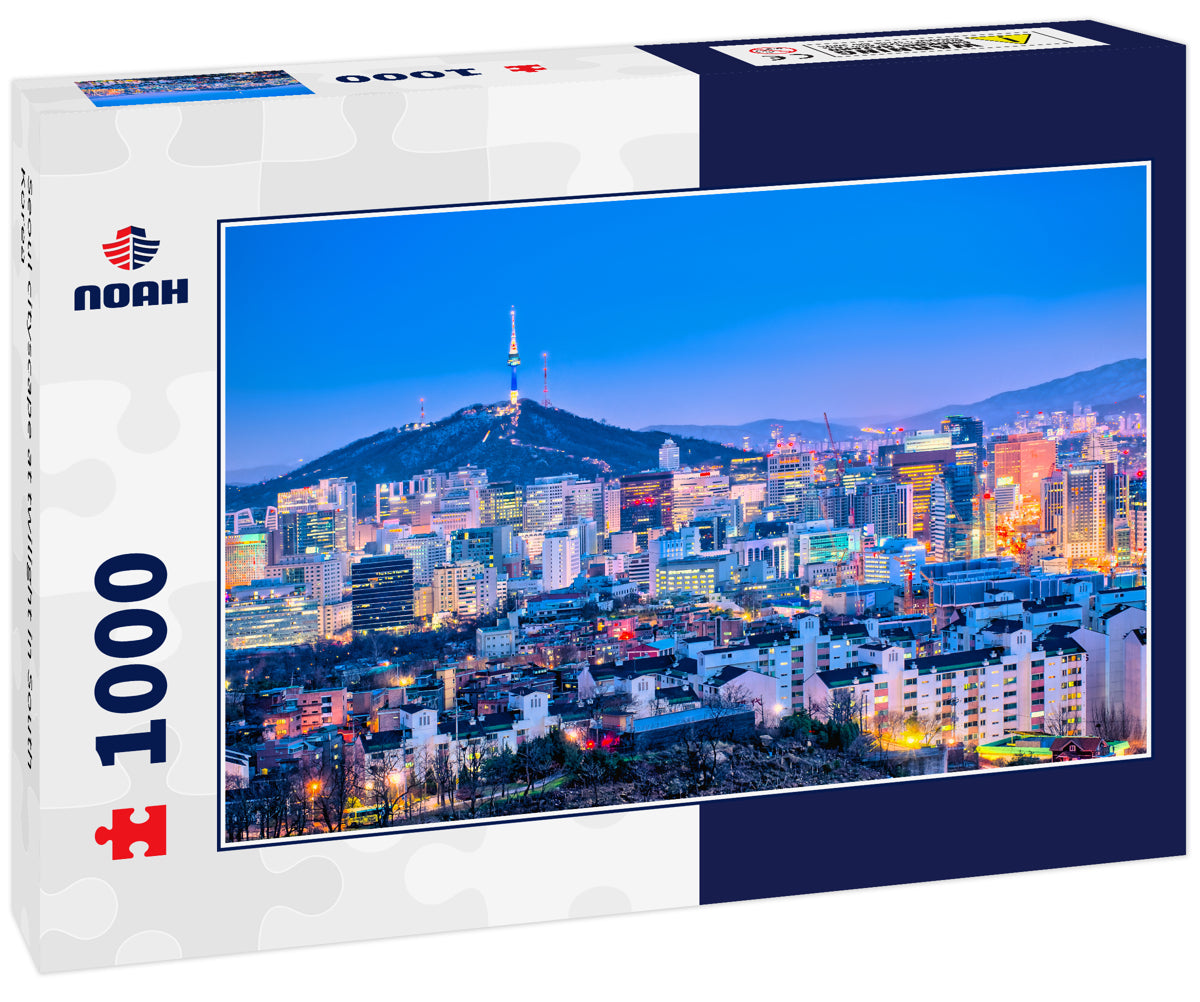 Seoul cityscape at twilight in South Korea