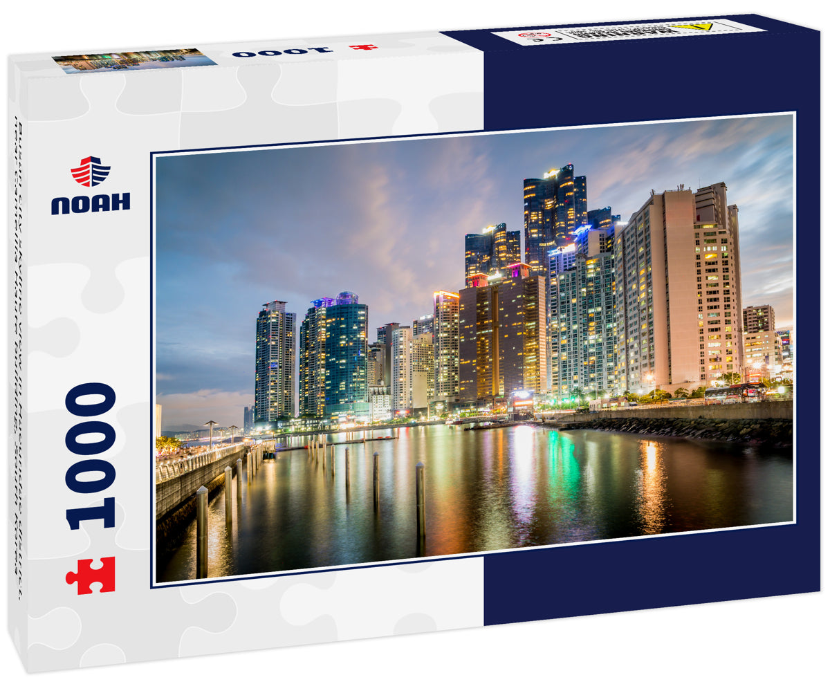 Busan city skyline view in Haeundae district, near Camellia Haute building, South Korea