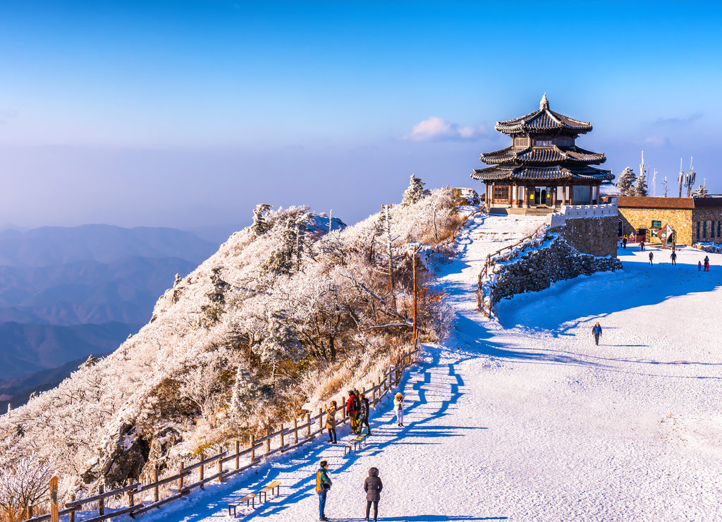 Beauty of winter at deogyusan mountain in muju city south Korea