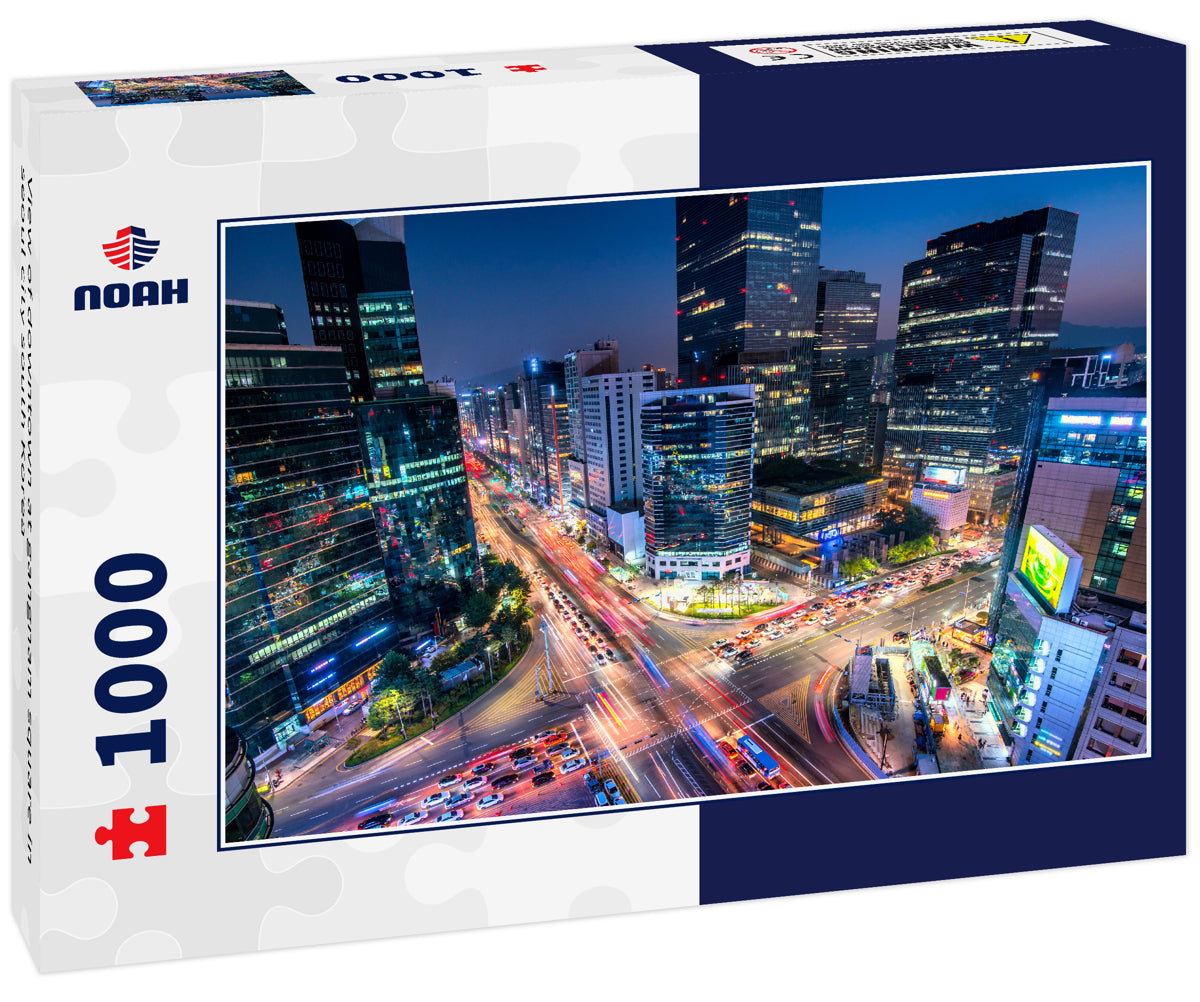 View of downtown at gangnam square in seoul city south Korea