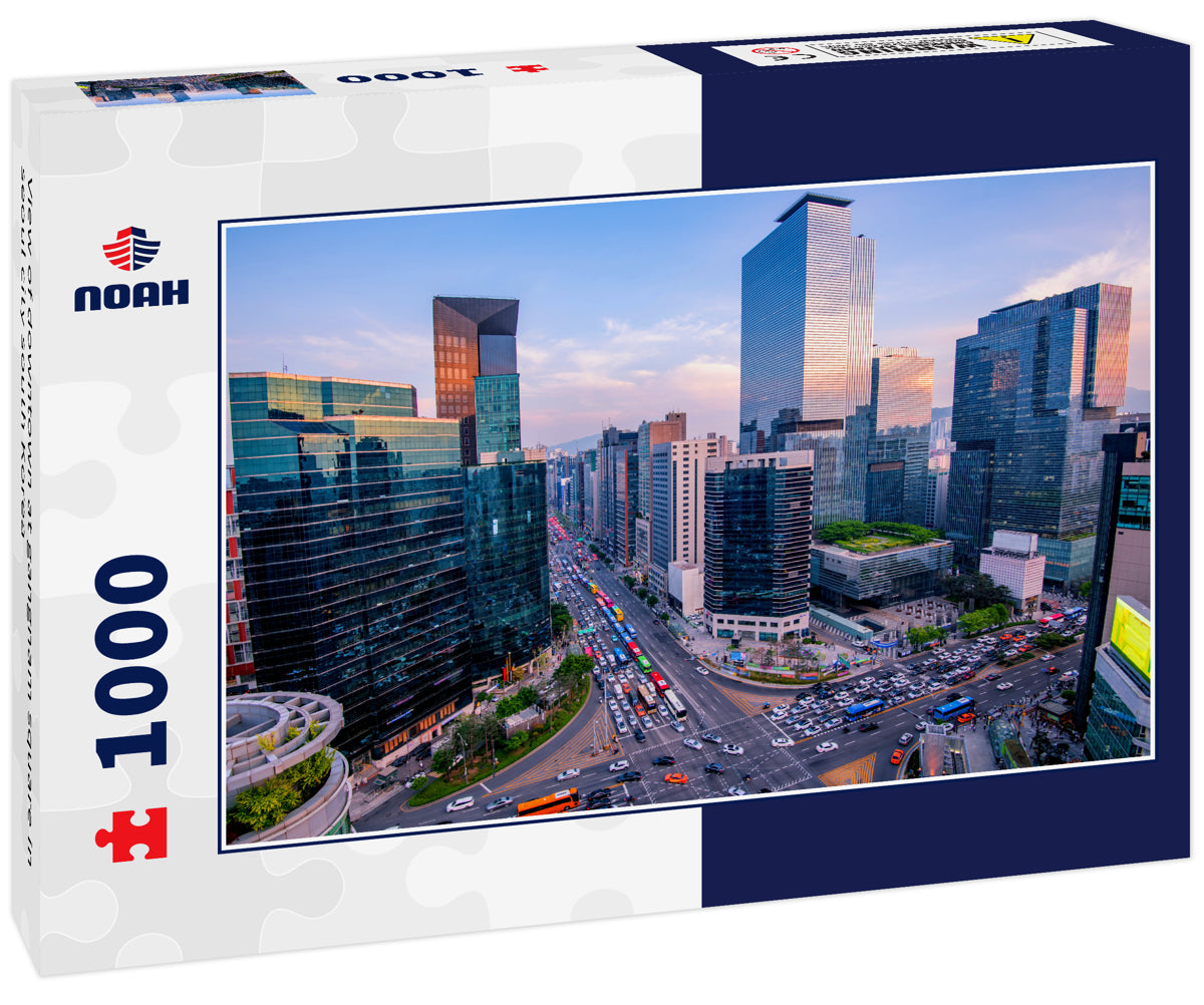 View of downtown at gangnam square in seoul city south Korea