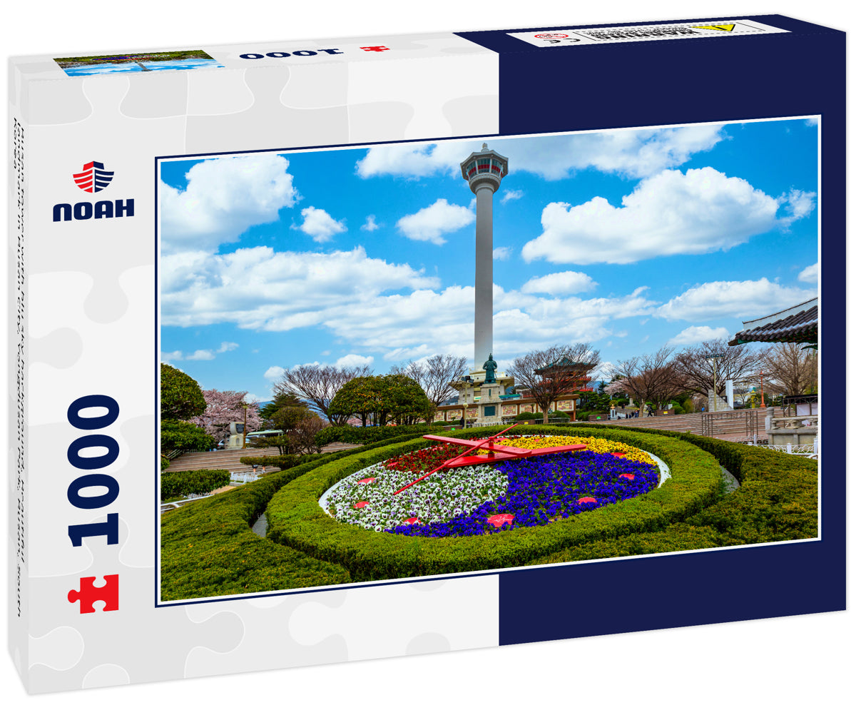 Busan tower with blu sky background, Beautiful landmark in Busan City, Yongdusan Park, Busan, South Korea