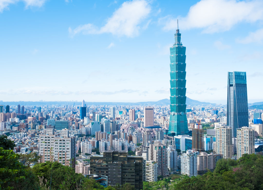 Morning Taipei city