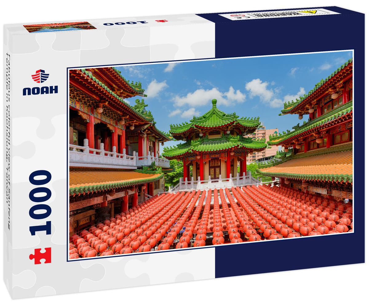 Fabulous colorful view of Sanfeng Temple in Kaohsiung, Taiwan