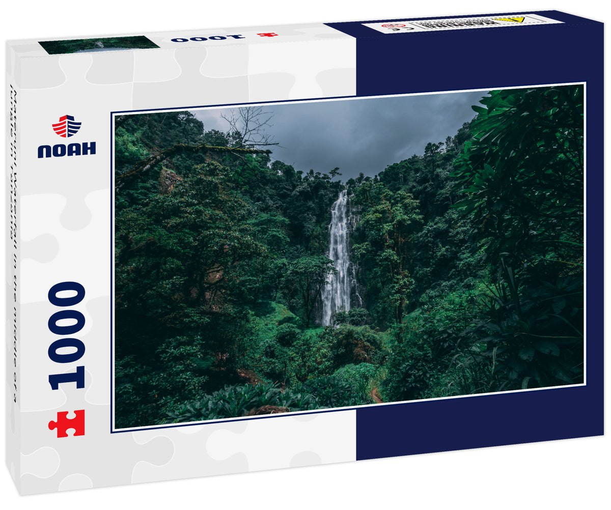 Materuni Waterfall in the middle of a jungle in Tanzania