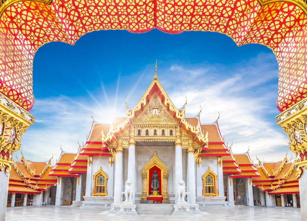 Marble Temple, Wat Benchamabophit Dusitvanaram in Bangkok, Thailand