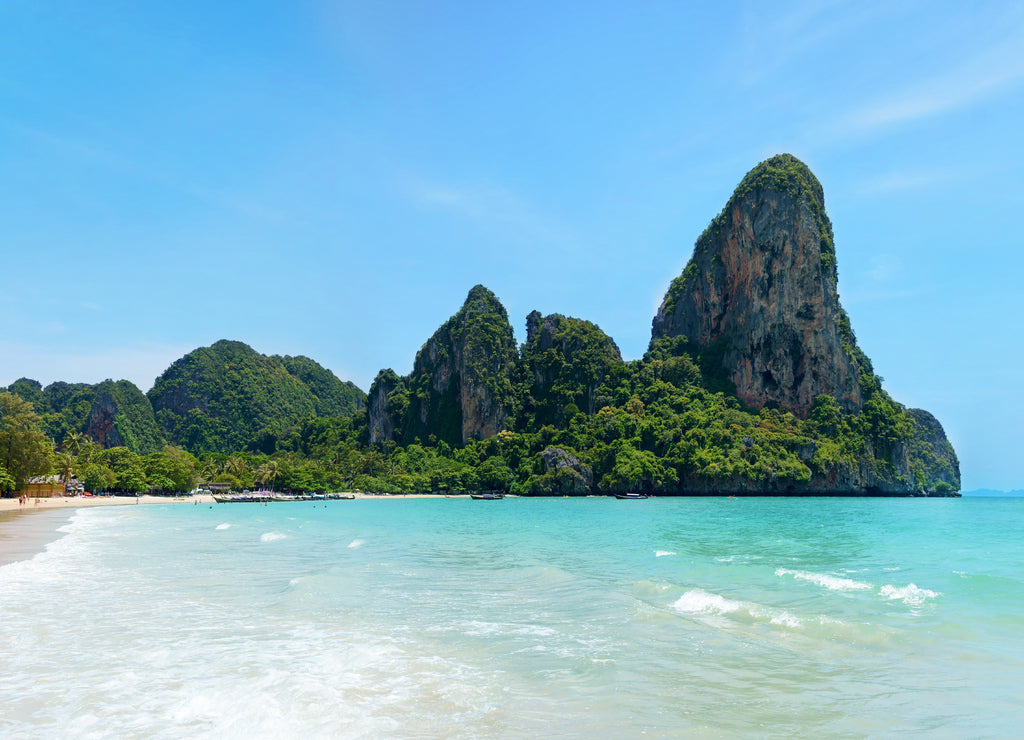 Beautiful tropical beach. Railay Beach in Krabi province, Thailand