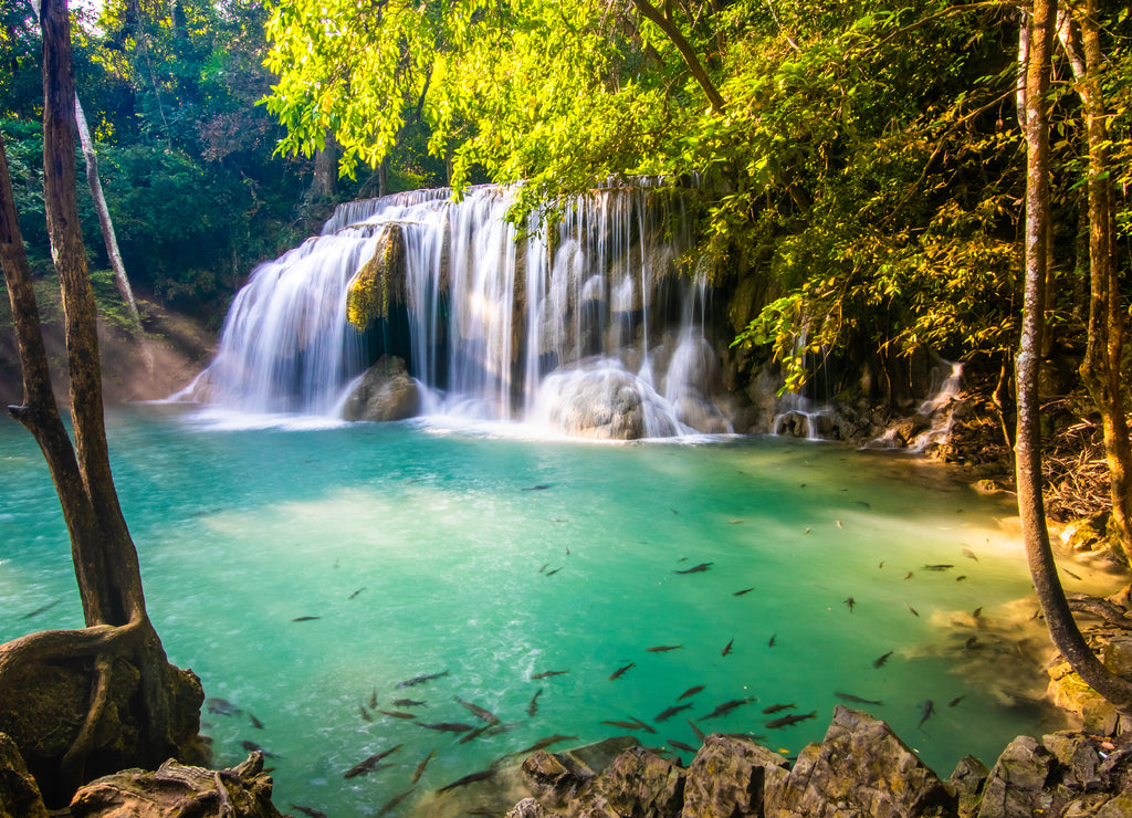 Erawan Waterfall in National Park, Thailand