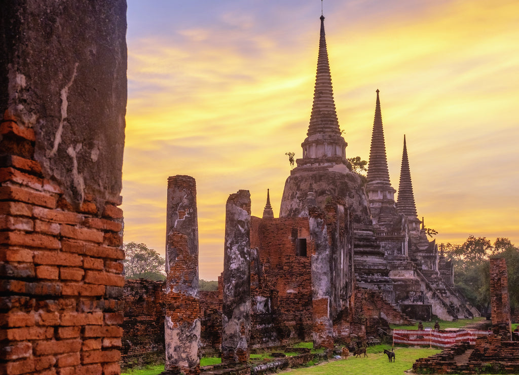 Wat Phra Si Sanphet is a at Historical Park at Ayutthaya., Thailand