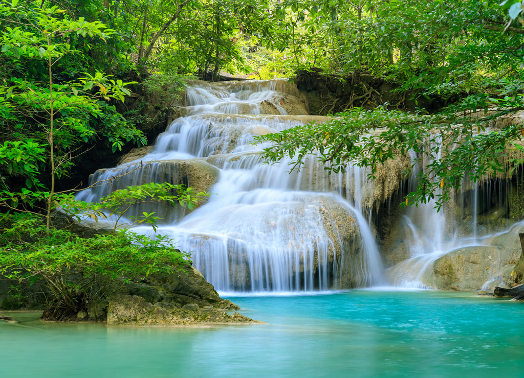Waterfall level 1, Erawan National Park, Kanchanaburi, Thailand
