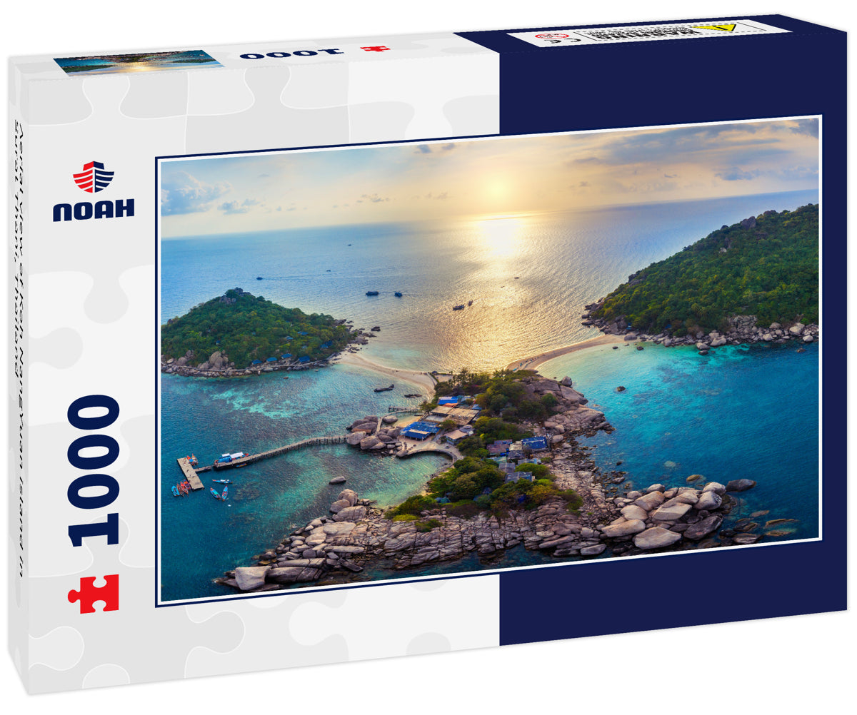 Aerial view of Koh NangYuan island in Surat Thani, Thailand