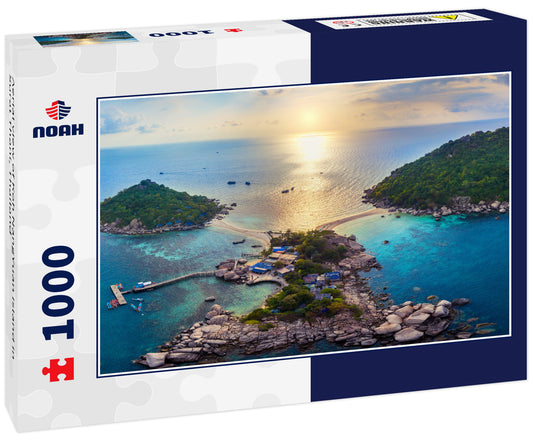 Aerial view of Koh NangYuan island in Surat Thani, Thailand