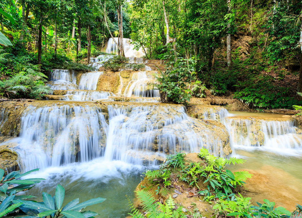 Mae Kae Waterfall is Unseen waterfall at Tham Pha Thai national park, Lampang province, jungle