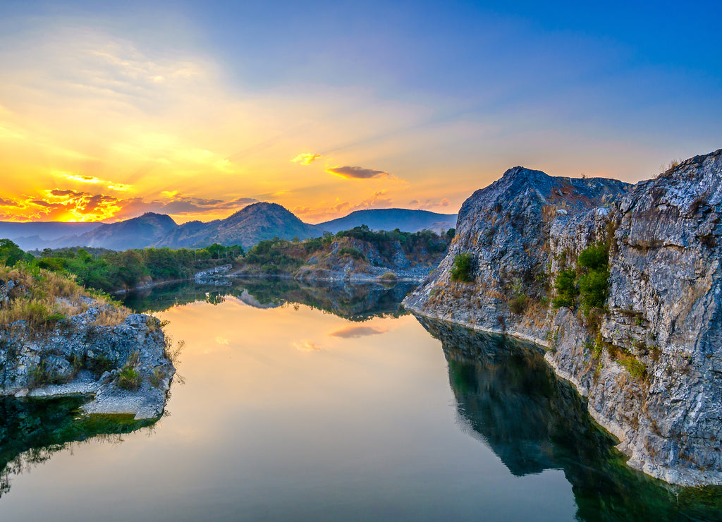 Blue Lagoon (Phu Pha Man) in Khonkaen, Thailand