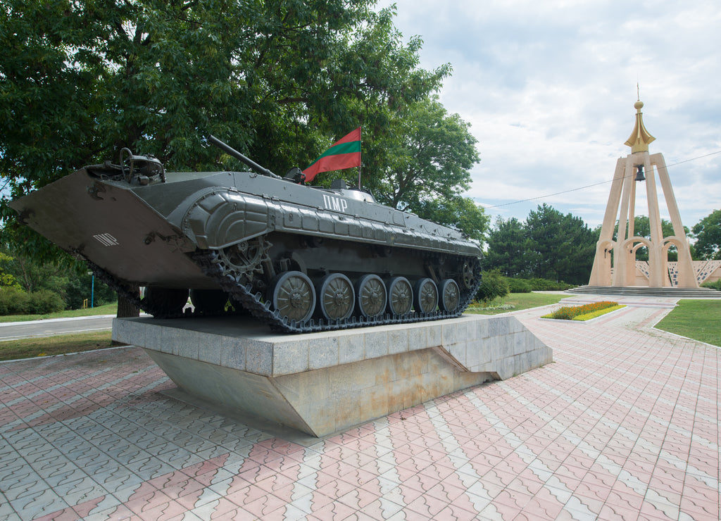 A tank attraction in Transnistria, Bender. Transnistria is a self governing territory not recognised by United Nations