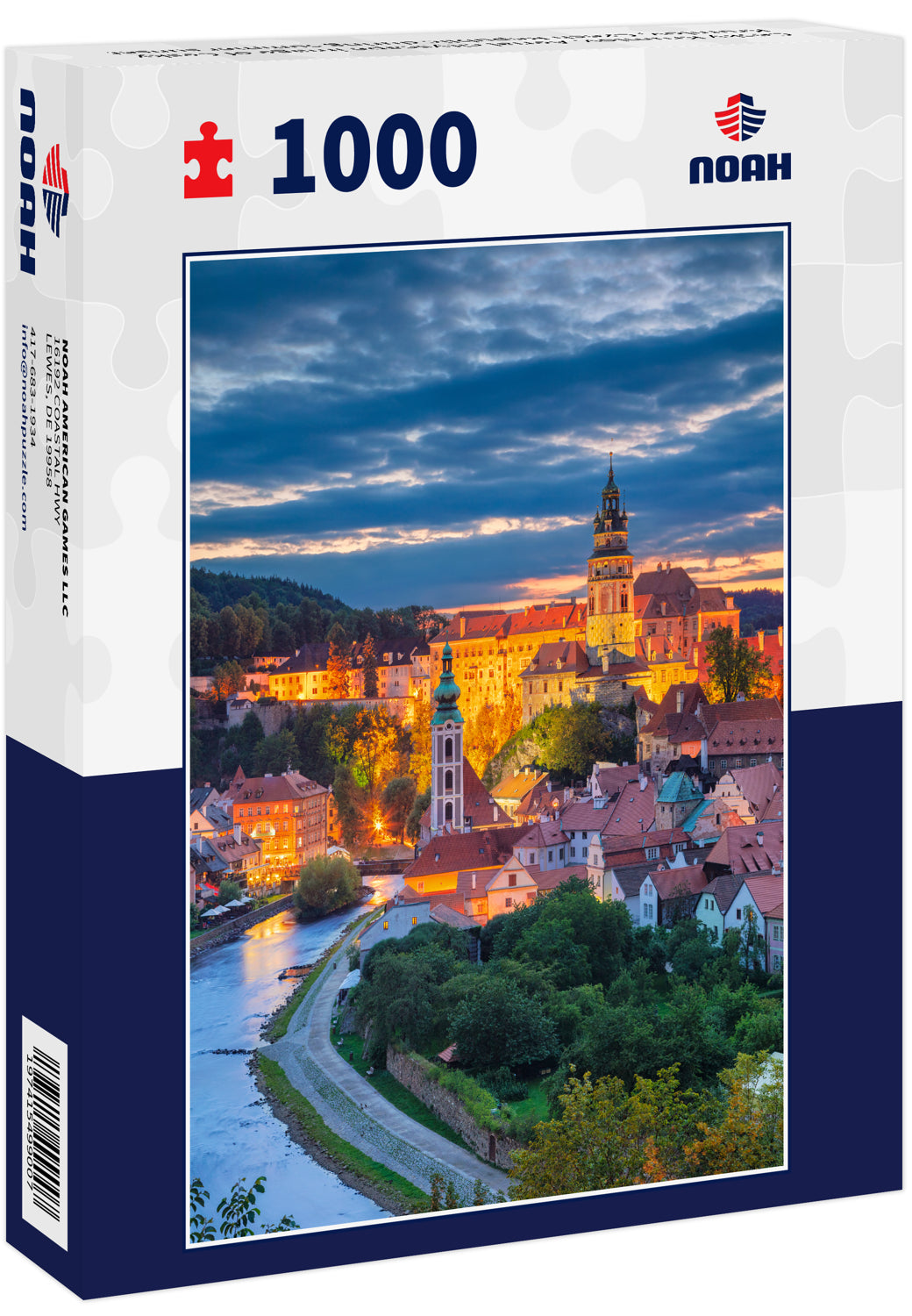 Cesky Krumlov. Aerial cityscape image of Cesky Krumlov, Czech Republic during summer sunset