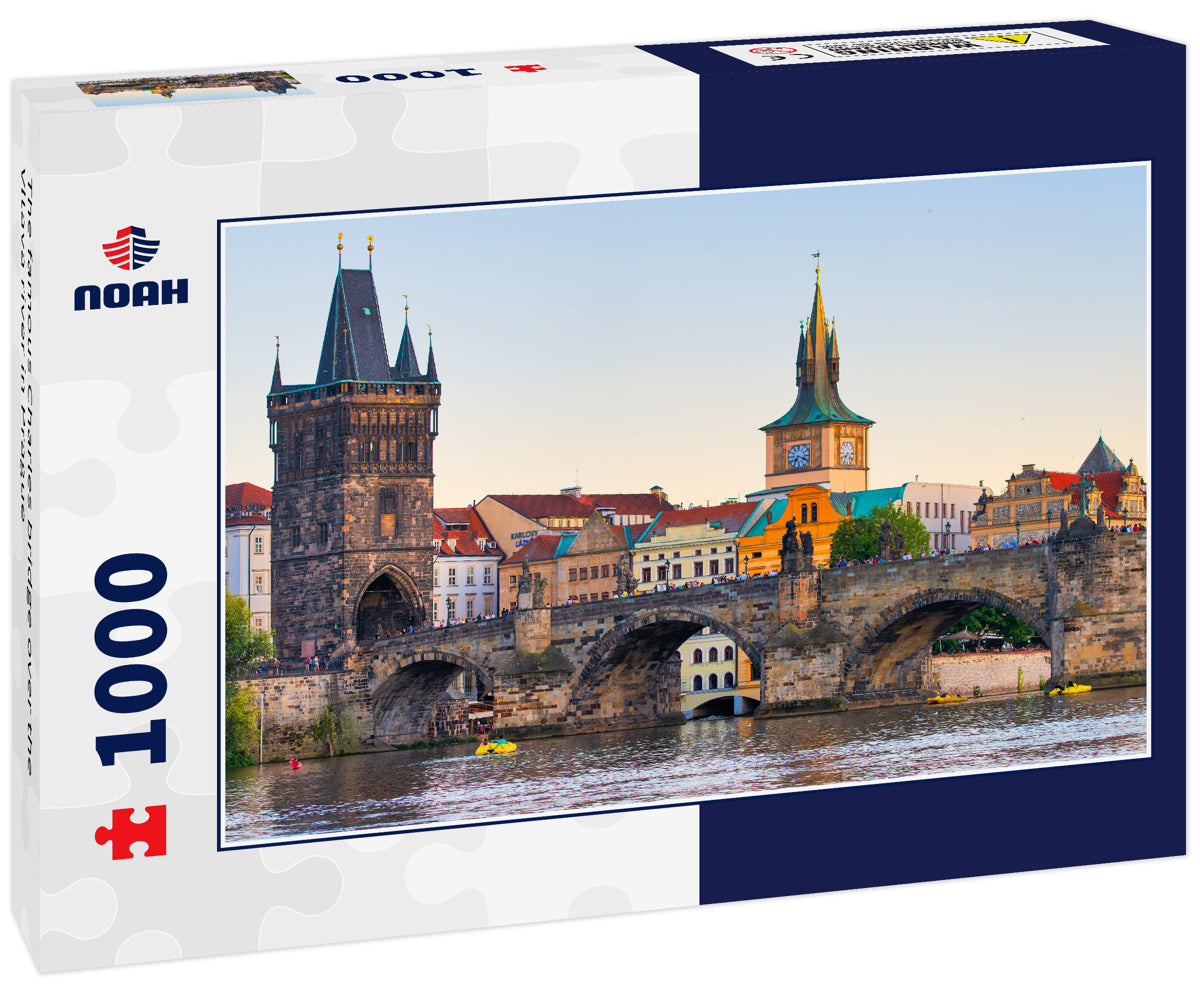 The famous Charles bridge over the Vltava river in Prague