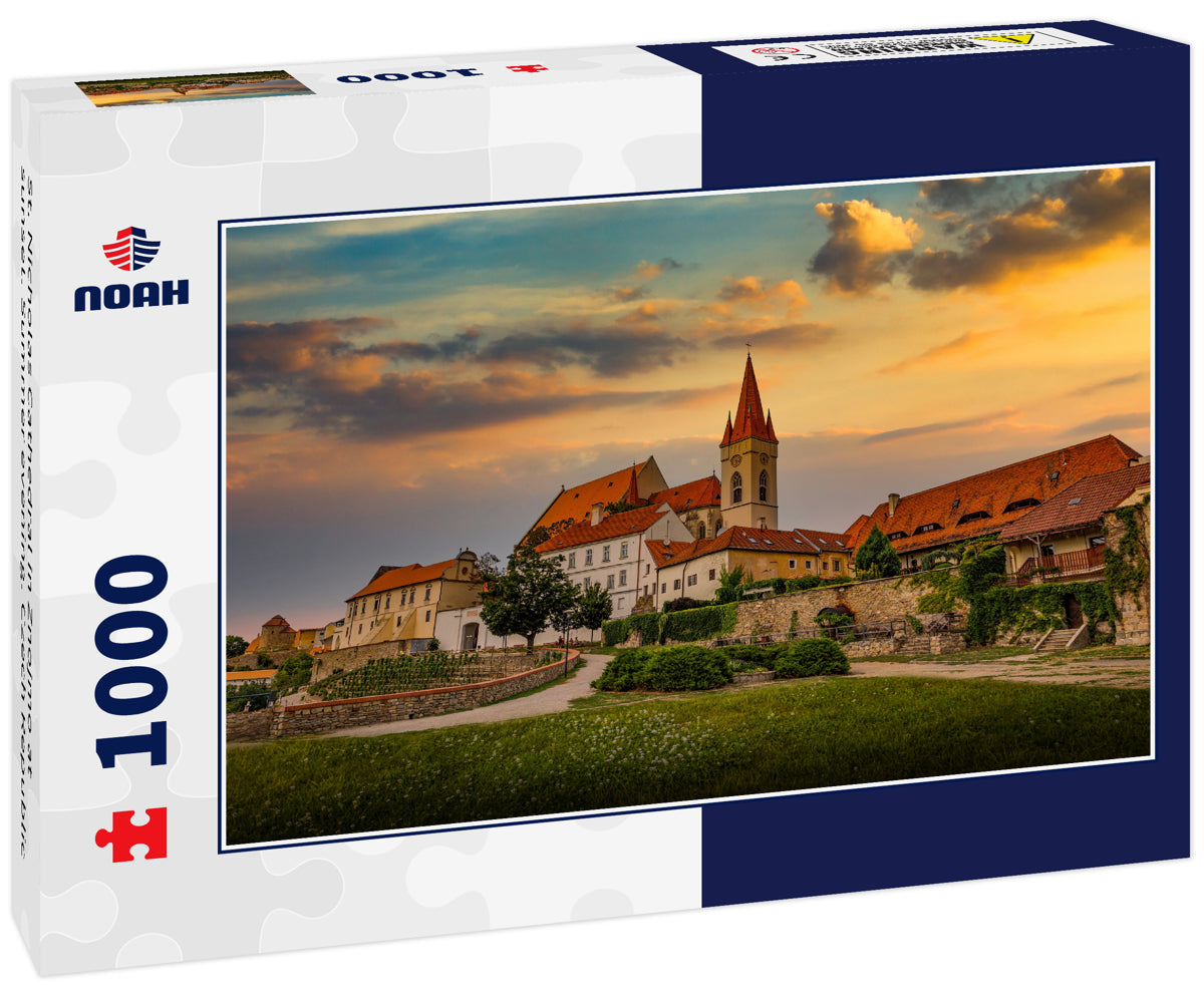 St. Nicholas Cathedral in Znojmo at sunset. Summer evening. Czech Republic