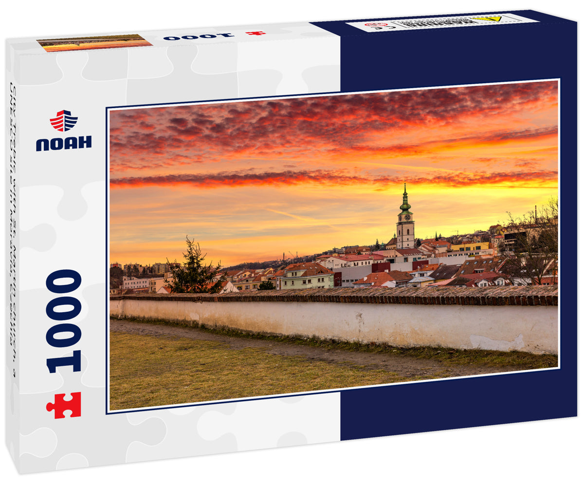 City Trebic with St. Martin church, a UNESCO site in Moravia, Czechia