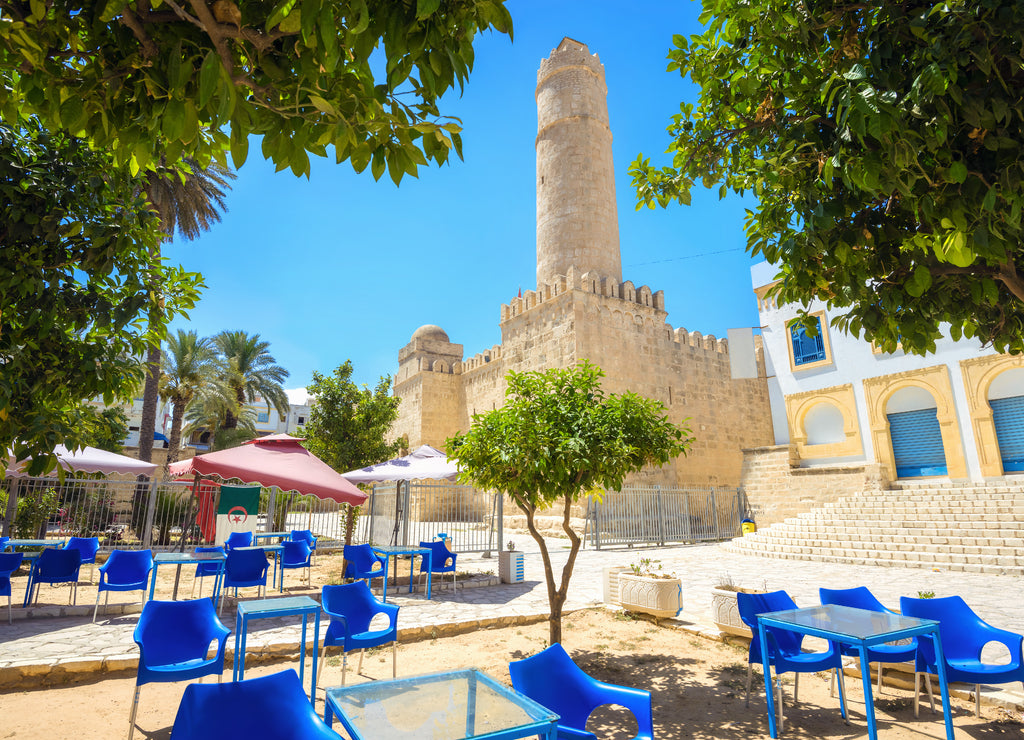 Ancient fortress with high tower. Sousse, Tunisia, North Africa