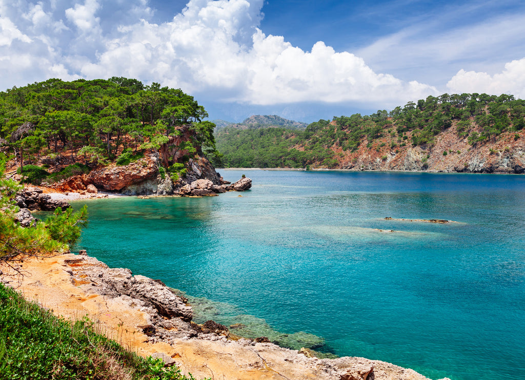 Panoramic view on coast near Kemer, Antalya, Turkey