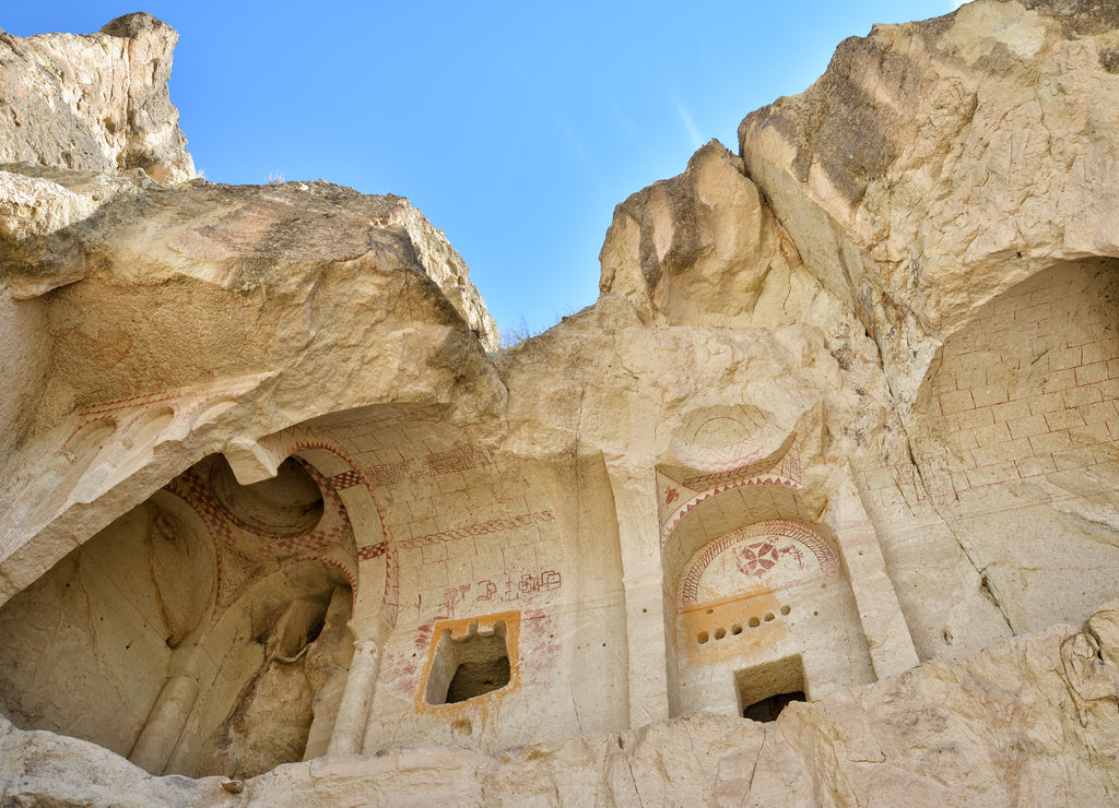 Ancient Cave Church At Goreme Open Air Museum, Cappadocia, Nevsehir, Turkey