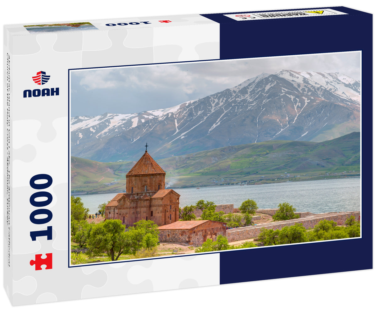 Akdamar Island in Van Lake. The Armenian Cathedral Church of the Holy Cross - Akdamar, Turkey