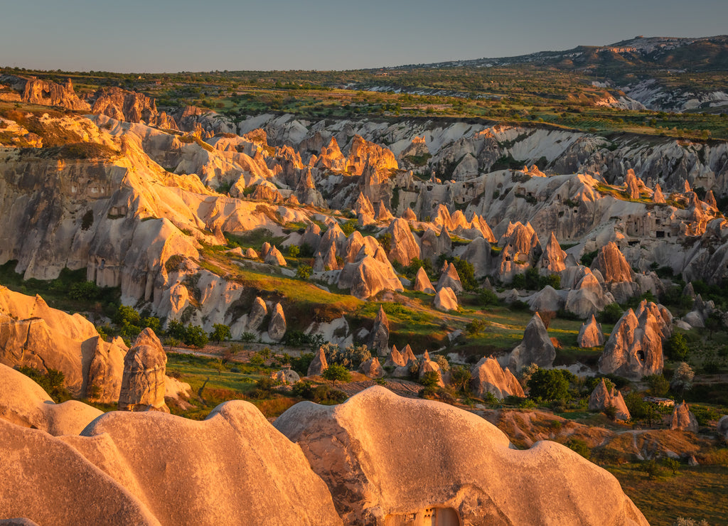 Typical Cappadocian landscape, close to Goreme. Nevsehir, Anatolia, Turkey