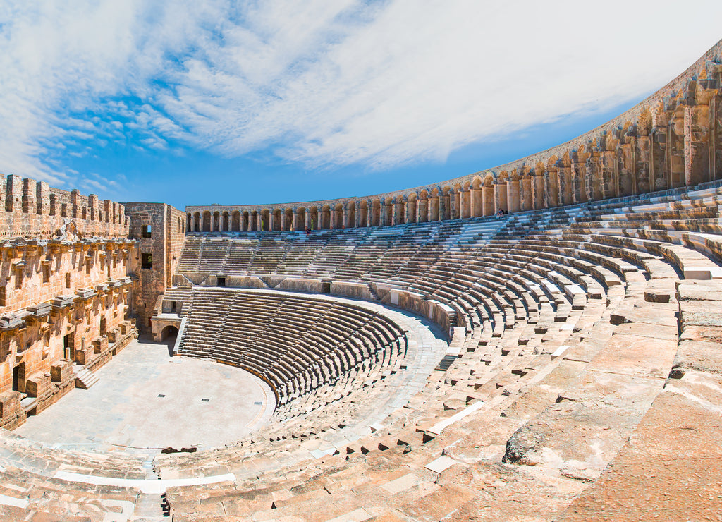 Roman amphitheater of Aspendos, Belkiz, Antalya, Turkey