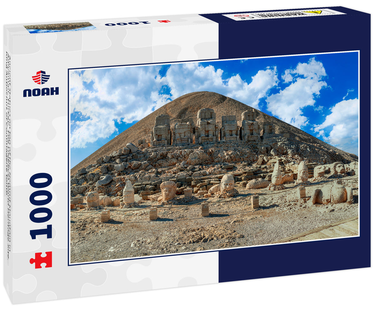 Ancient statues on top of the Nemrut Mountain in Adiyaman, Turkey. The UNESCO World Heritage Site. King Antiochus of Commagene tomb