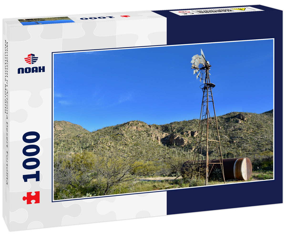 Windmill in Arizona Desert Tortolita Mountains Marana