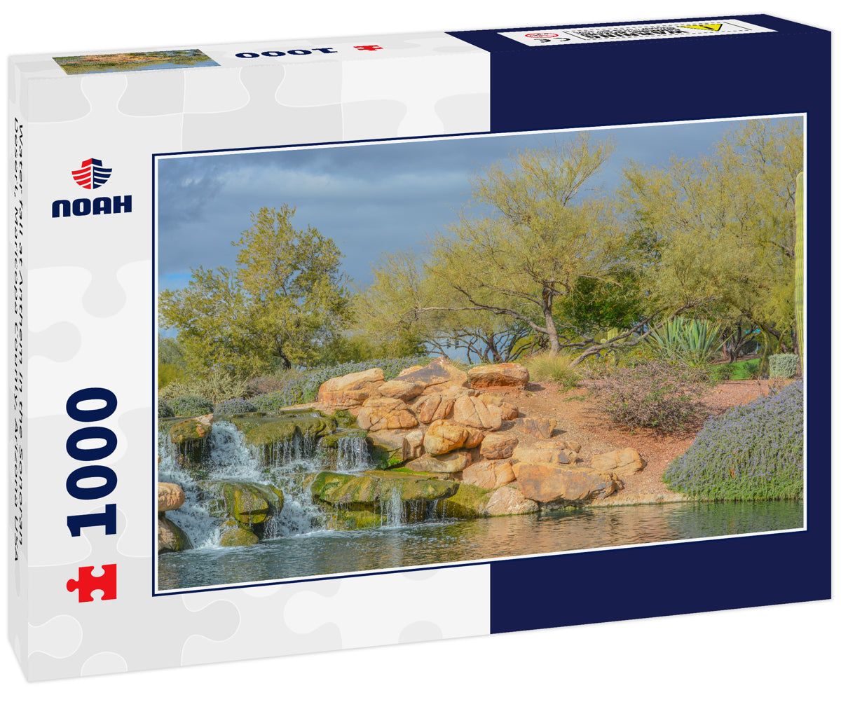 Water fall at Anthem in the Sonoran Desert, Maricopa County, Arizona USA