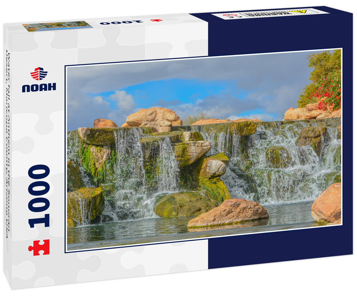 Water fall at Anthem in the Sonoran Desert, Maricopa County, Arizona USA