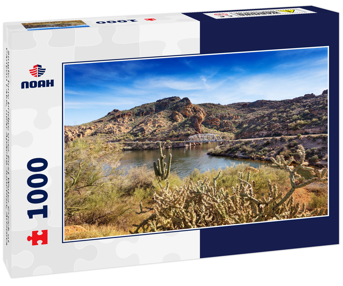 Single lane bridge over First Water Creek at Canyon Lake, near Apache Junction, Arizona