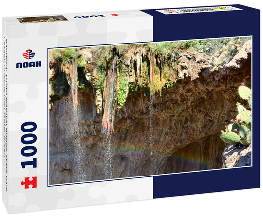 Rainbow Tonto Natural Bridge State Park Payson Arizona Mist Water Green