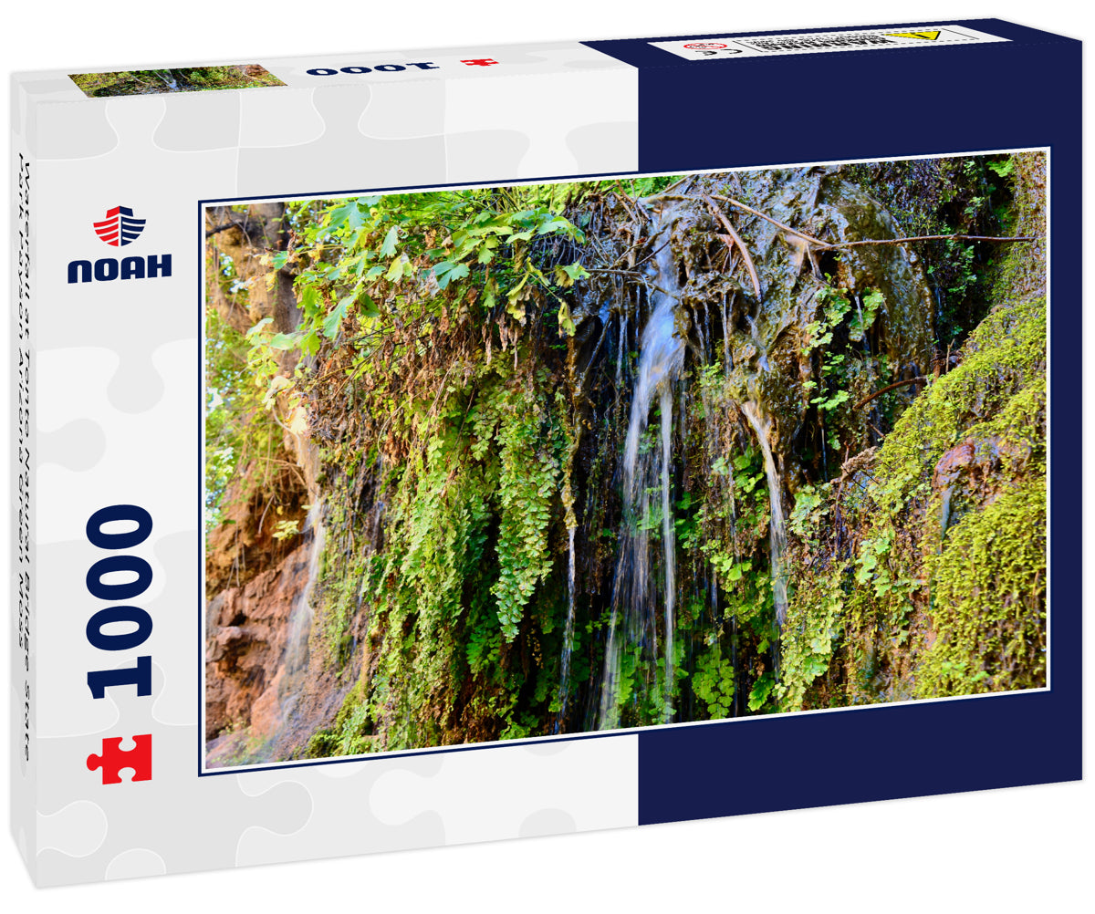 Waterfall at Tonto Natural Bridge State Park Payson Arizona Green Moss