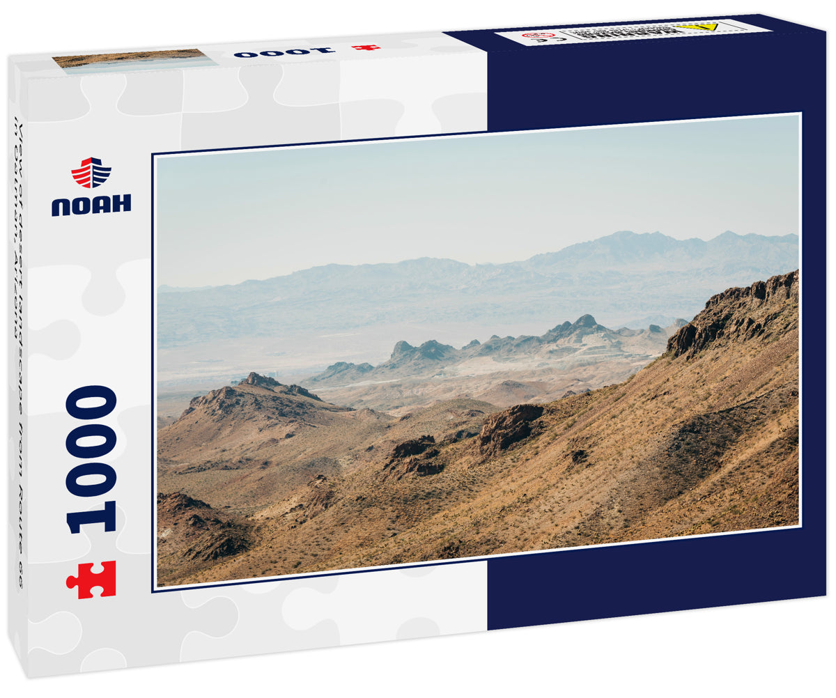 View of desert landscape from Route 66 in Oatman, Arizona