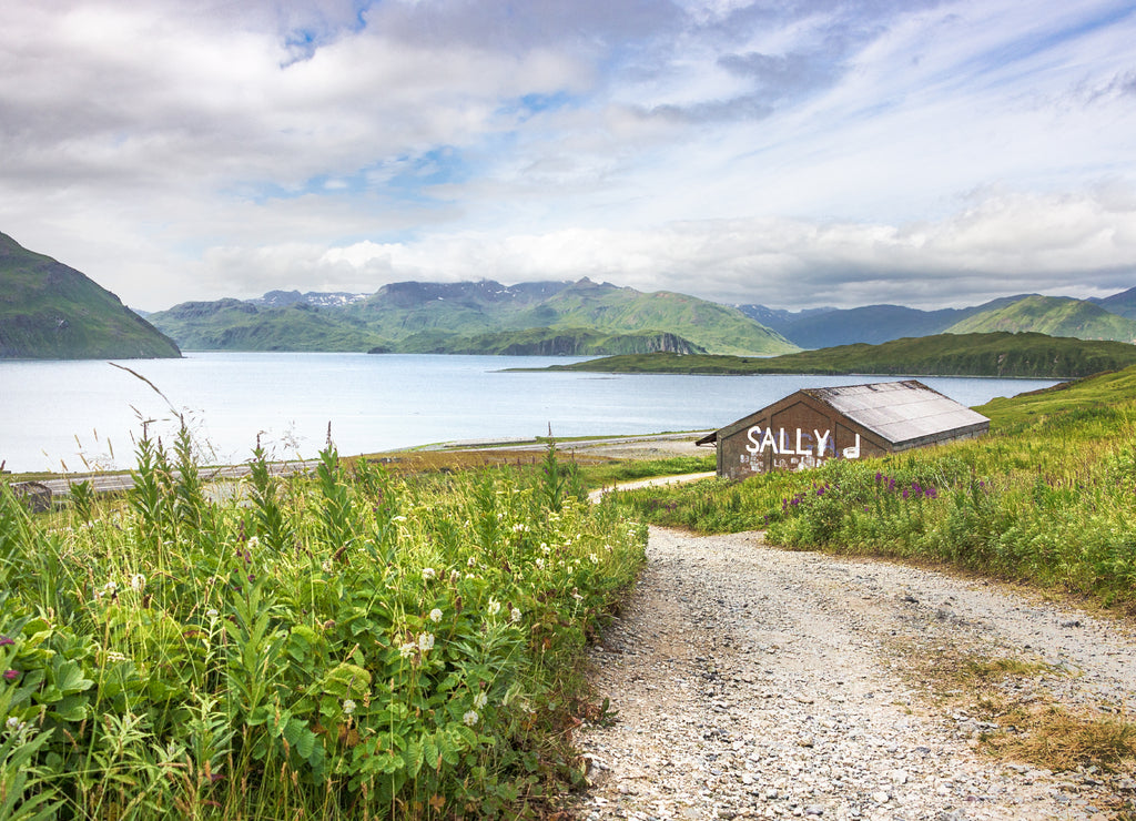 An old house in Tundra Dr road, Unalaska, Alaska