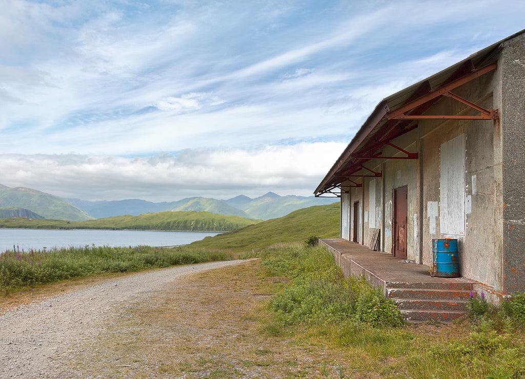 An old house in Tundra Dr road, Unalaska, Alaska