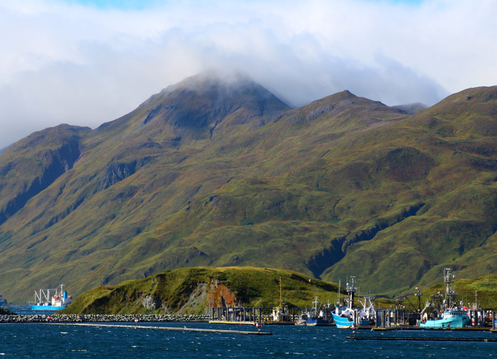 Alaska, Port on Unalaska Island, Aleutian Islands, United States