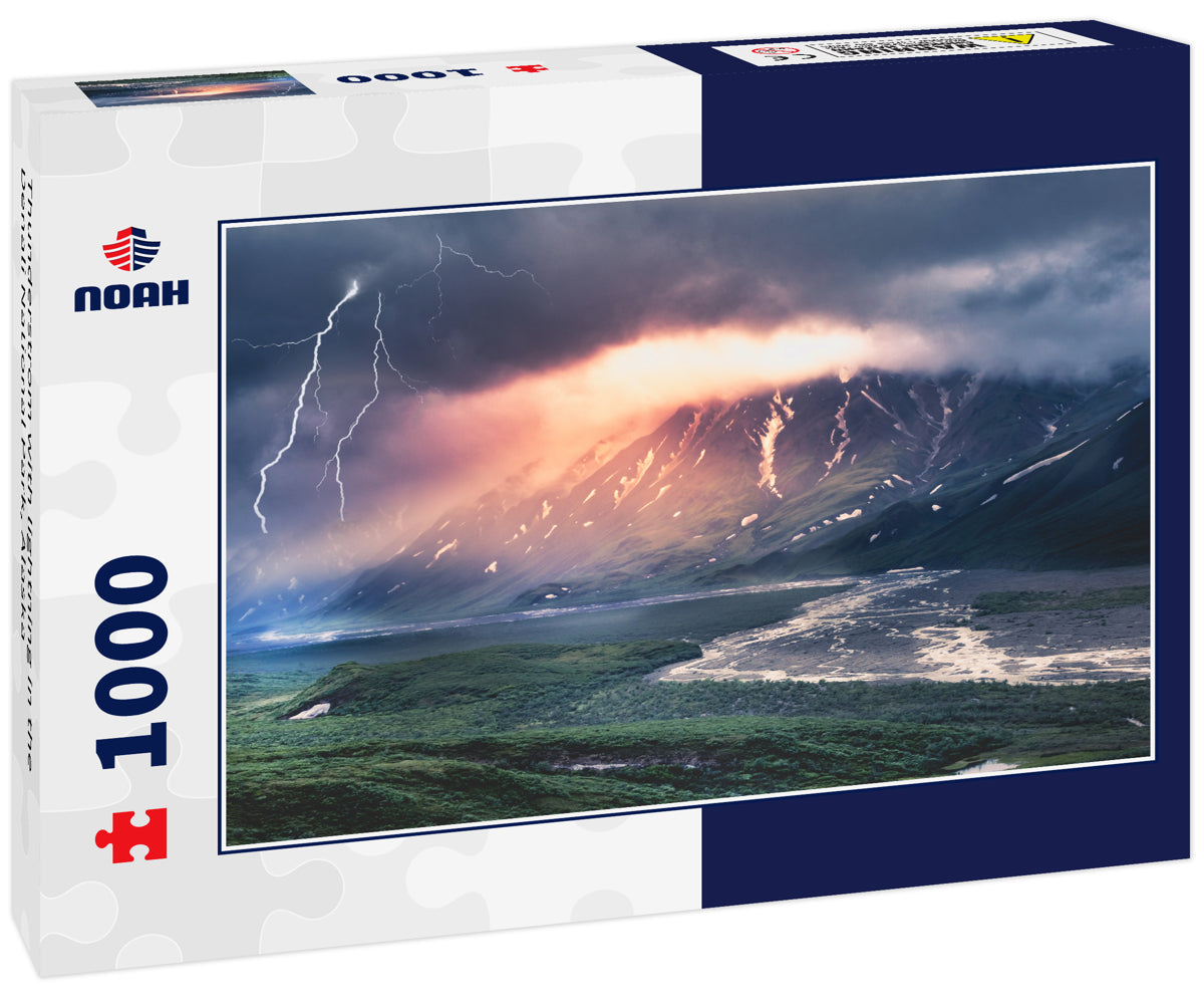 Thunderstrom with lightning in the Denali National Park, Alaska