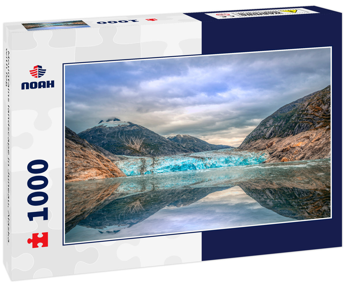 Mountains landscape in Juneau, Alaska with fog